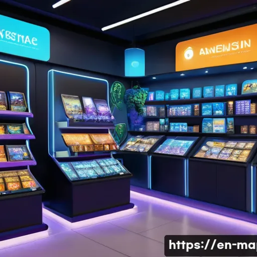 메이플스토리 루나 크리스탈 구매법 - A vibrant digital marketplace scene inside a fantasy MMORPG game, showing an official in-game store ...