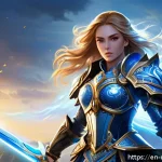 메이플스토리 링크 스킬 강화 우선순위 - A dynamic fantasy RPG character portrait featuring a powerful female warrior inspired by Adele from ...